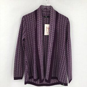 Neve Lisa Cardigan Acai purple sweater waterfall diamond asterisk new Small